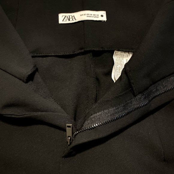 SOLD ZARA black NWOT high-rise dress pants, xs - Picture 2 of 6
